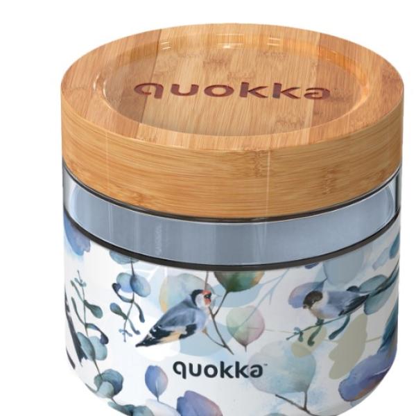 Recipiente de vidro para comida 820 ml c/ Tampa (Azul Natura) - QUOKKA
