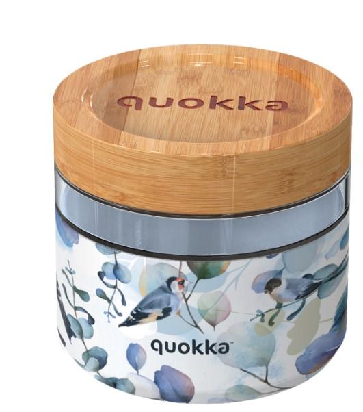 Recipiente de vidro para comida 820 ml c/ Tampa (Azul Natura) - QUOKKA