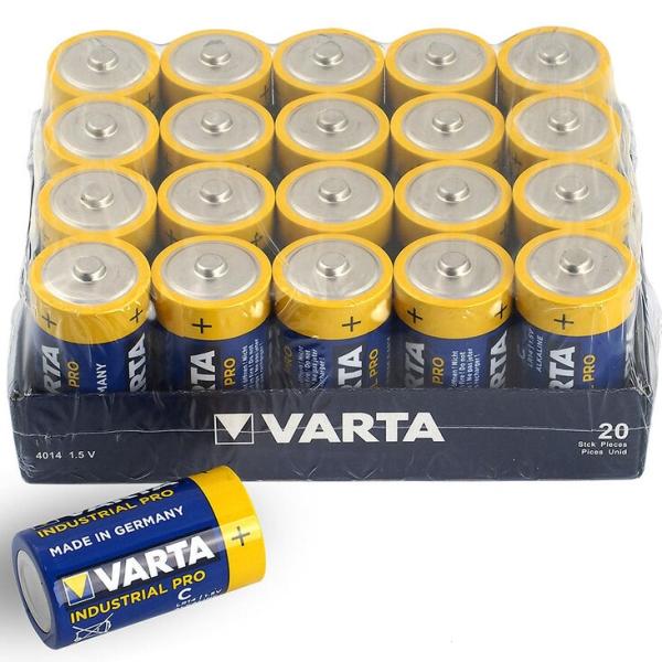 Pack 20x Pilhas Alcalinas C LR14 (INDUSTRIAL PRO) - VARTA