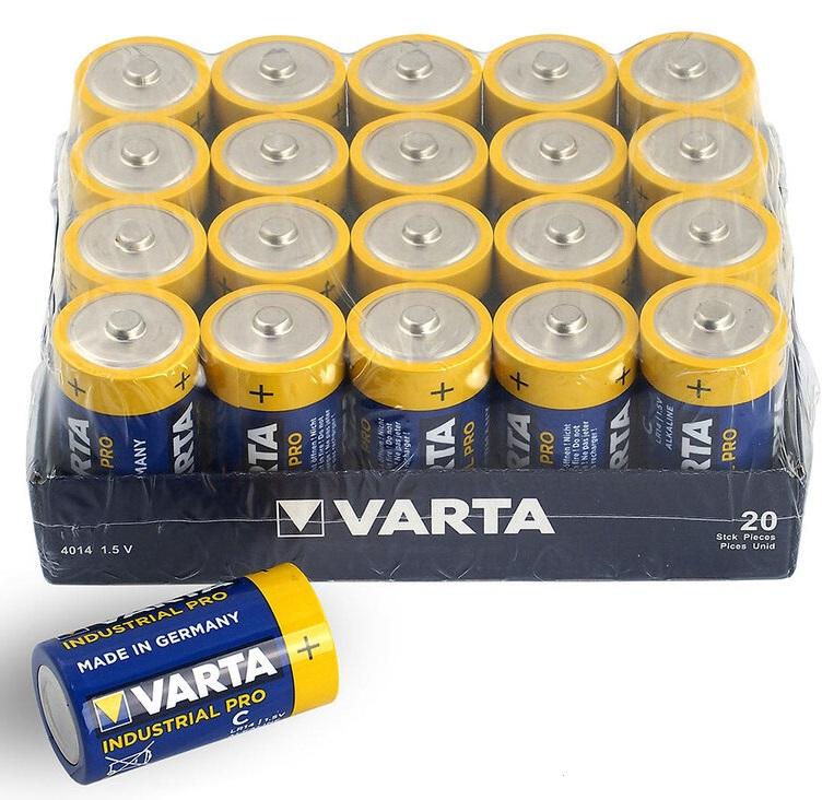 Pack 20x Pilhas Alcalinas C LR14 (INDUSTRIAL PRO) - VARTA