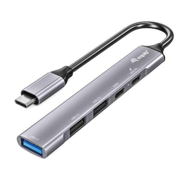 Hub USB-C 7 Portas Equip 12896207101 Alumínio