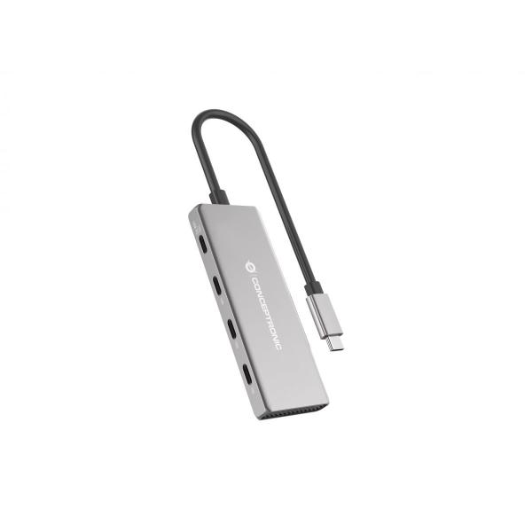 Hub USB Conceptronic 110519607101 Prateado