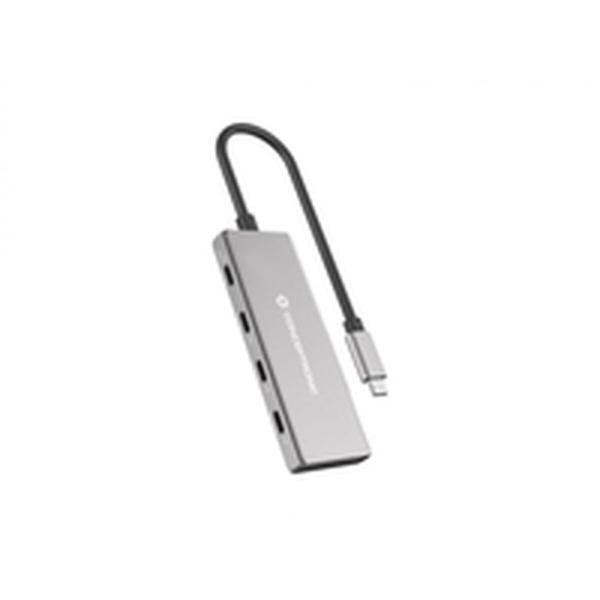 Hub USB Conceptronic 110519607101 Prateado