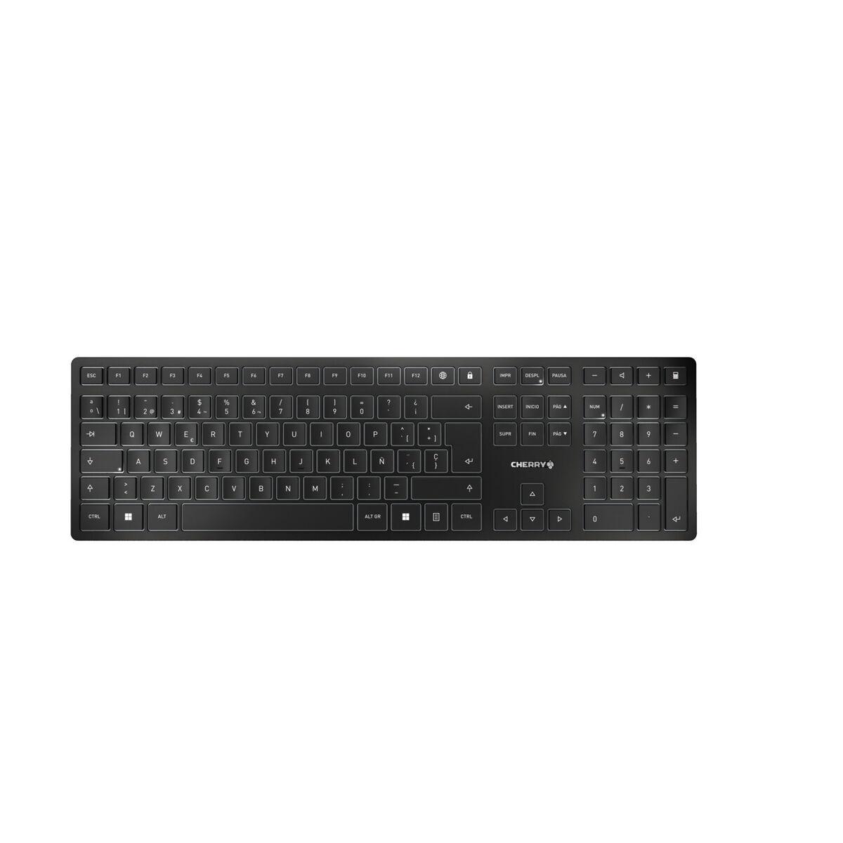 Teclado Bluetooth Cherry KW 9100 SLIM Preto Qwerty espanhol
