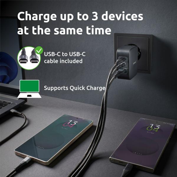 Carregador de Parede INTENSO GaN W100ACC Preto 100 W