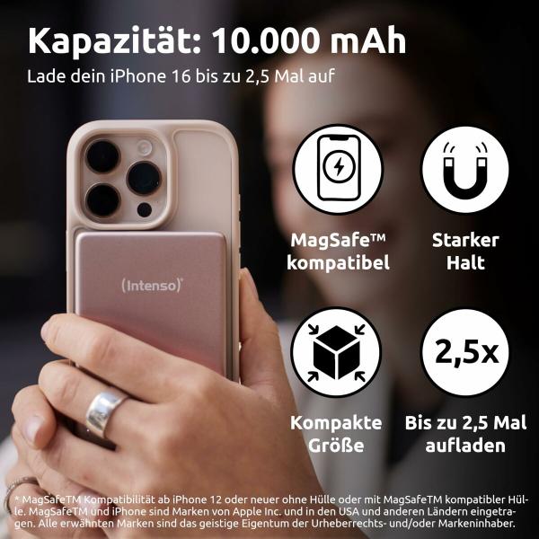 Powerbank INTENSO MW10000 10000 mAh Cor de Rosa