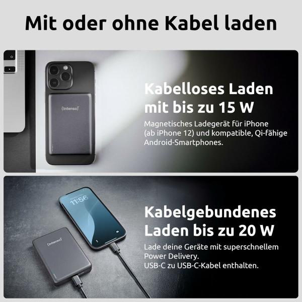 Powerbank INTENSO 7344034 Cinzento 50 W 10000 mAh