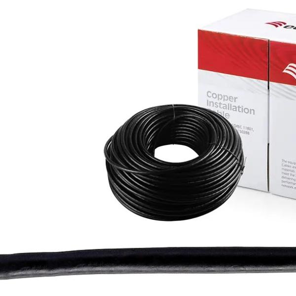 Bobine Cabo de Rede U/UTP Cat.5 Exterior Preto (305 mts) - EQUIP