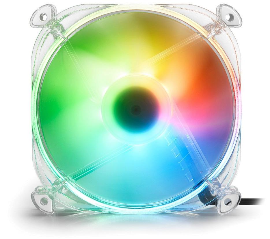 Ventoinha 120mm Shark Disc RGB 1000RPM 3 Pinos (Translúcida) - SHARKOON
