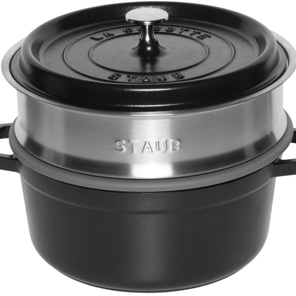 Caçarola La Cocotte Redonda de Ferro Fundido 24cm 3.8L (Preto) - STAUB