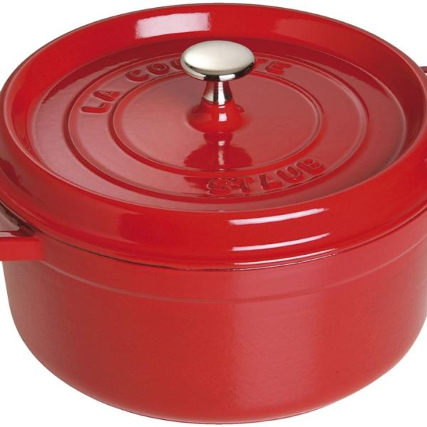Caçarola Cocotte Redonda de Ferro Fundido 24cm 3.7L (Vermelho) - STAUB