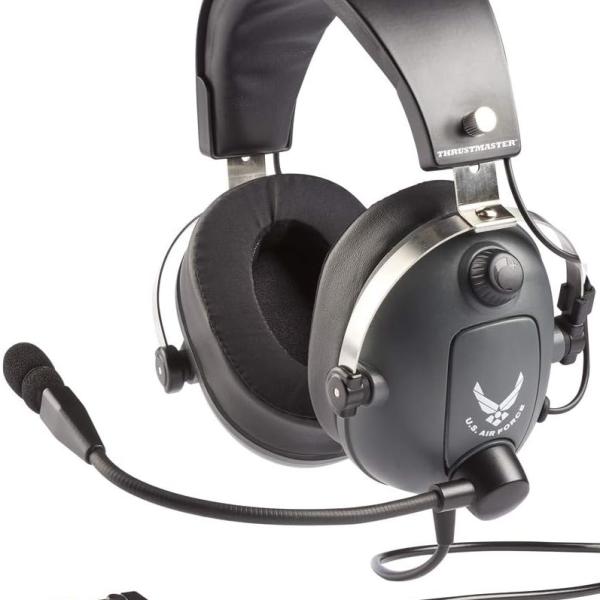Auscultadores Headset T.Flight U.S. Air Force (Preto/Cinzento) - THRUSTMASTER