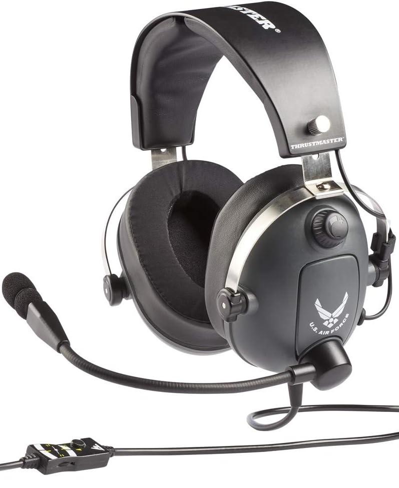 Auscultadores Headset T.Flight U.S. Air Force (Preto/Cinzento) - THRUSTMASTER