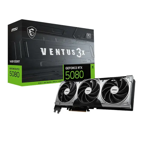 Placa Gráfica MSI GeForce RTX 5080 Ventus 3X OC 16GB GDDR7