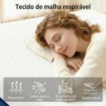 Colchão 190x135 cm Espessura 20 cm Colchão Viscoelástico com Chá Verde Firmeza Média Cama Refrescante com Espuma de Gel