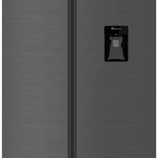 Frigorífico Americano Total no Frost c/ Dispensador de Água 541L (Dark Inox) - SILVER