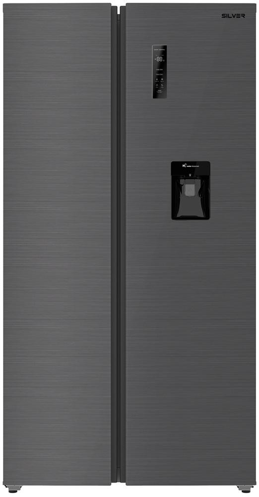 Frigorífico Americano Total no Frost c/ Dispensador de Água 541L (Dark Inox) - SILVER