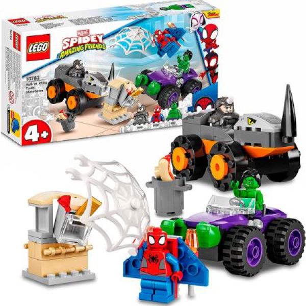 LEGO Marvel Spider - Man Confronto de Camiões Hulk vs. Rhino - 10782