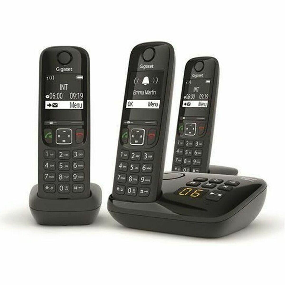 Telefone Fixo Gigaset AS690A Trio Preto