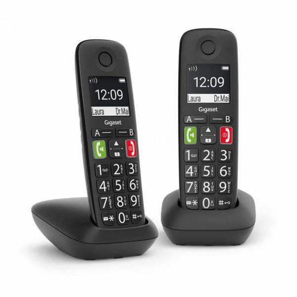Telefone sem fios Gigaset E290 Duo Preto