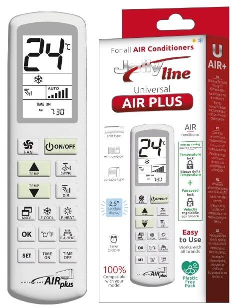 Comando Ar Condicionado +4000 Marcas c/ Função HOTEL (UNIVERSAL AIR PLUS) - JollyLine