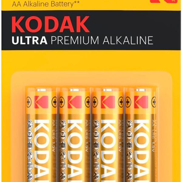 Blister 4 Pilhas Ultra Premium Alcalinas 1,5V LR06 AA - KODAK
