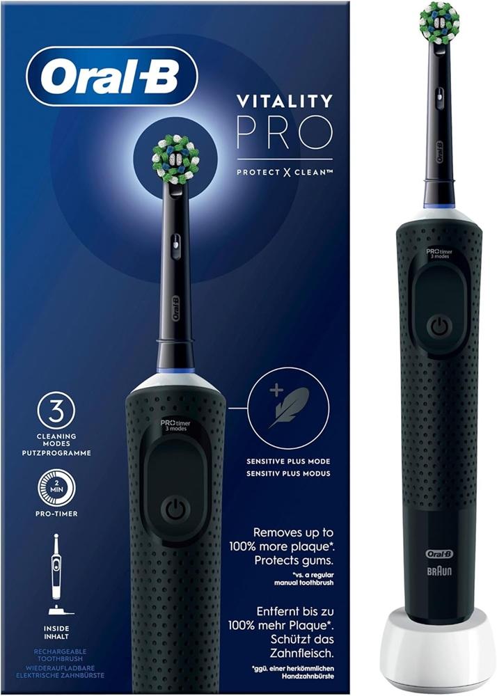 Escova de Dentes Elétrica Vitality Pro (Preto) - ORAL - B