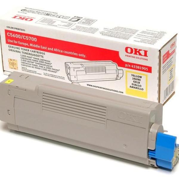 Toner OKI C5600/C5700 - Yellow (2K)