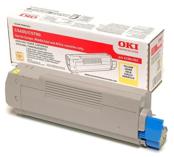 Toner OKI C5600/C5700 - Yellow (2K)