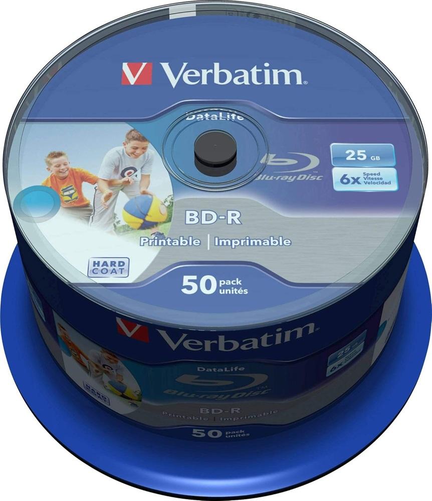 Pack 50x Disco de Blu - Ray virgem BD - R 25GB - VERBATIM