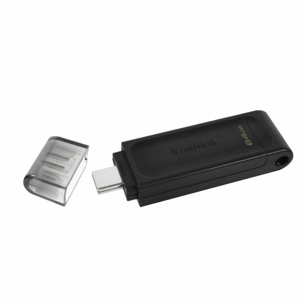 Memória USB Kingston DT70/64GB usb c Preto 64 GB