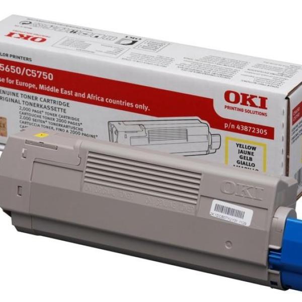 Toner OKI C5650/C5750 Yellow (2k)