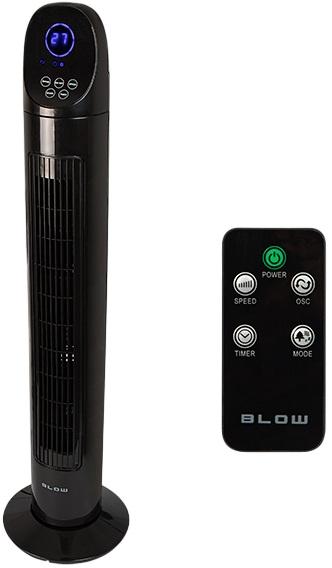 Ventoinha de Torre LCD 3 Velocidades 90W (Preto) - BLOW