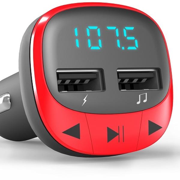 Transmissor FM Bluetooth de Isqueiro c/ 2x Portas USB (Vermelho) - ENERGY SISTEM