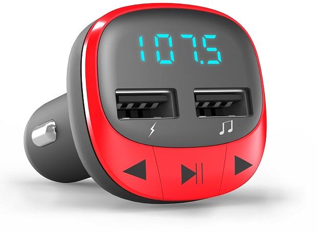 Transmissor FM Bluetooth de Isqueiro c/ 2x Portas USB (Vermelho) - ENERGY SISTEM