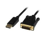 Adaptador DisplayPort para adaptador DVI Startech DP2DVIMM3BS Preto 90 cm