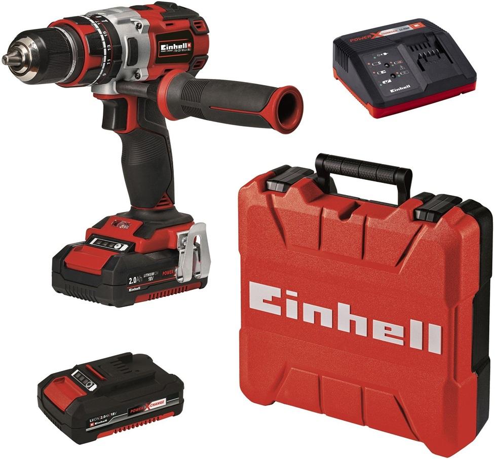 Aparafusadora/Berbequim Impacto 18V + 2 Baterias 2.0Ah (Preto/Vermelho) - EINHELL