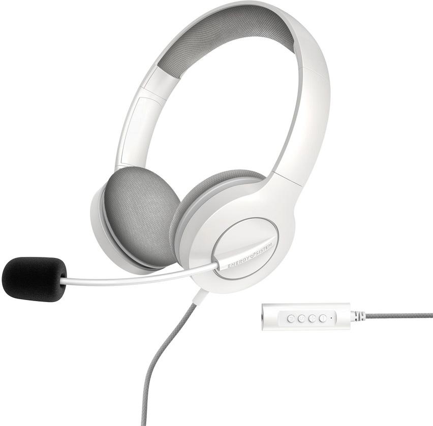 Auscultadores Office 3 c/ Microfone (Branco) - ENERGY SISTEM