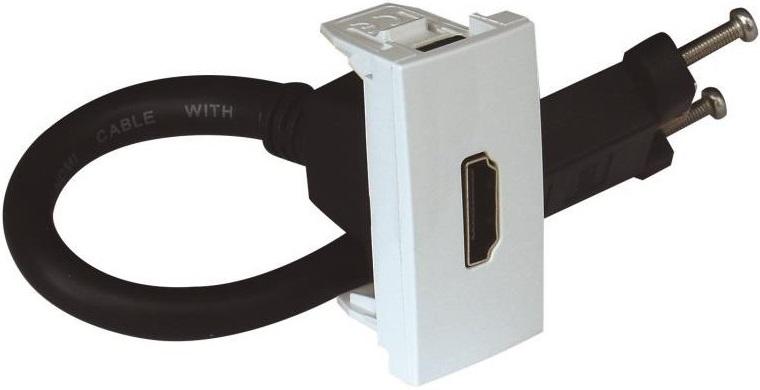 Tomada HDMI c/ Conetor 1 Módulo - EFAPEL