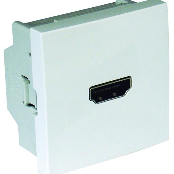 Tomada HDMI Ligação Parafuso - 2 Módulos (Branco) - EFAPEL 45436 SBR