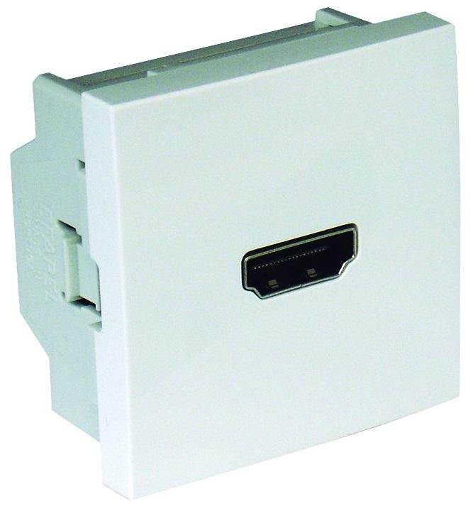 Tomada HDMI Ligação Parafuso - 2 Módulos (Branco) - EFAPEL 45436 SBR