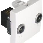 Tomada R - TV Passagem 2 Módulos (Branco) - EFAPEL