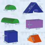 Conjunto de 11 Blocos de Espuma para Crianças Brinquedo de Aprendizagem para Crianças 1 - 3 Anos 50x50x25 cm Multicor