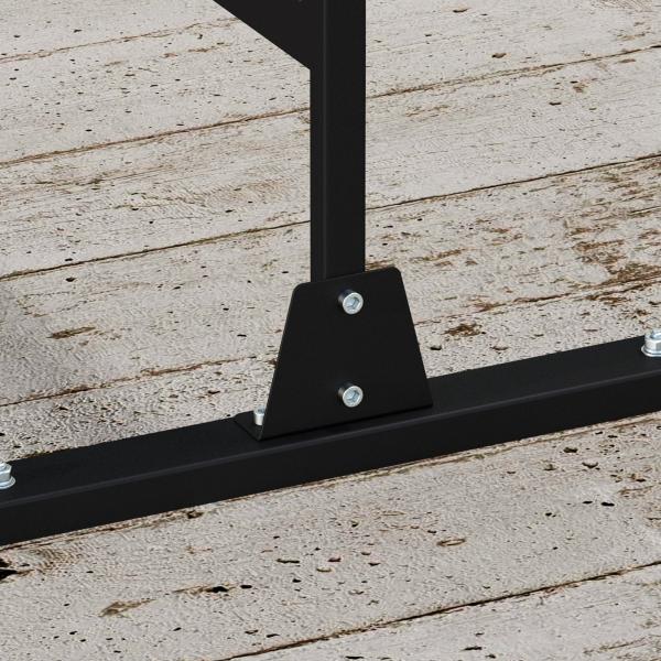 Biombo de 3 Painéis 122x198 cm Biombo Separador de Ambientes com Suporte Design de Folhas Grandes Preto