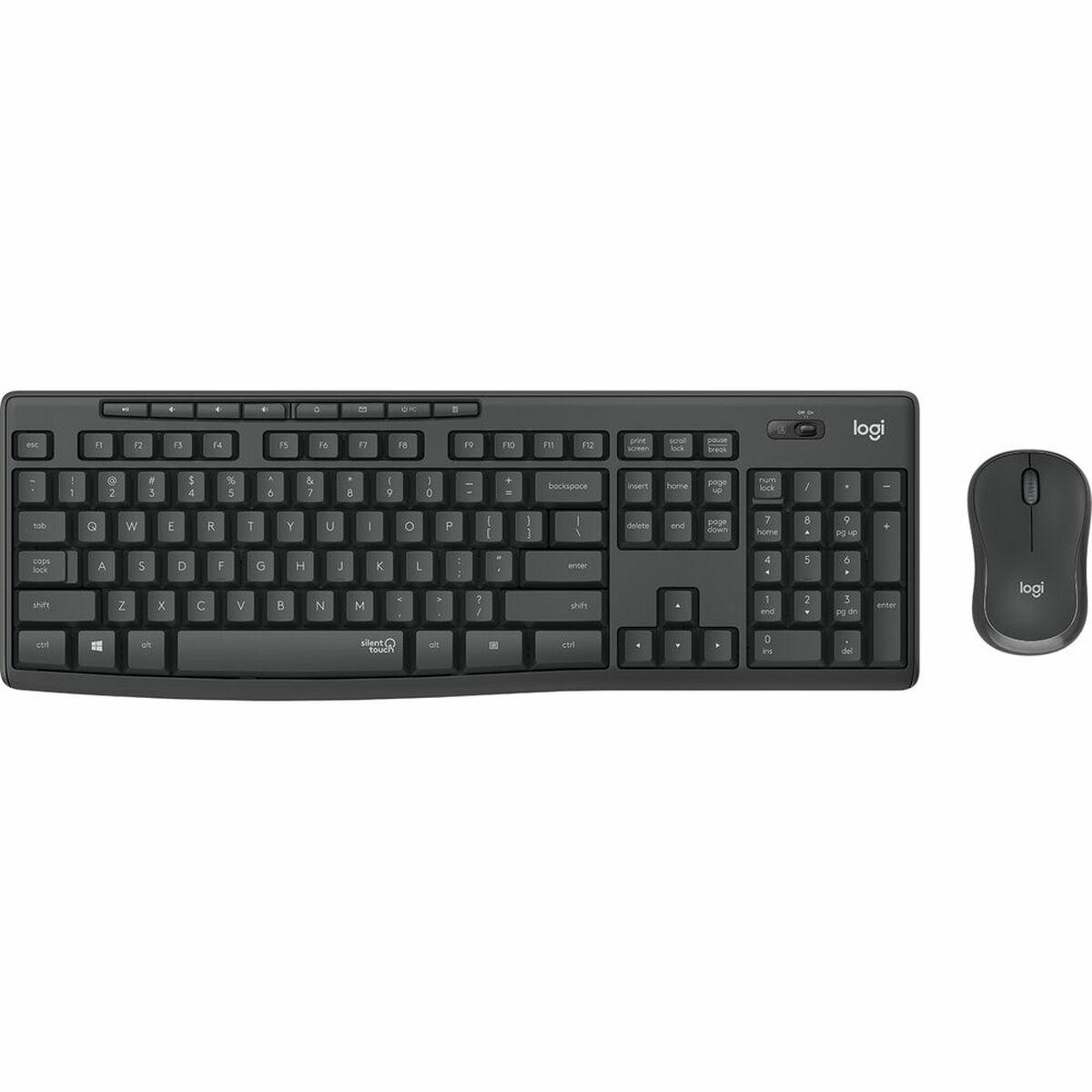 Teclado e Rato sem Fios Logitech 920-009870 Sem Fios Preto Cinzento Grafite português