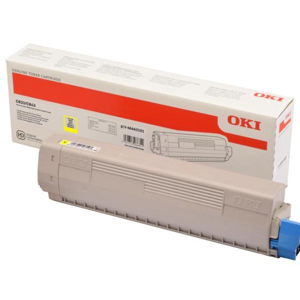 Toner a Laser C833/C843 Amarelo (10000 páginas) - OKI