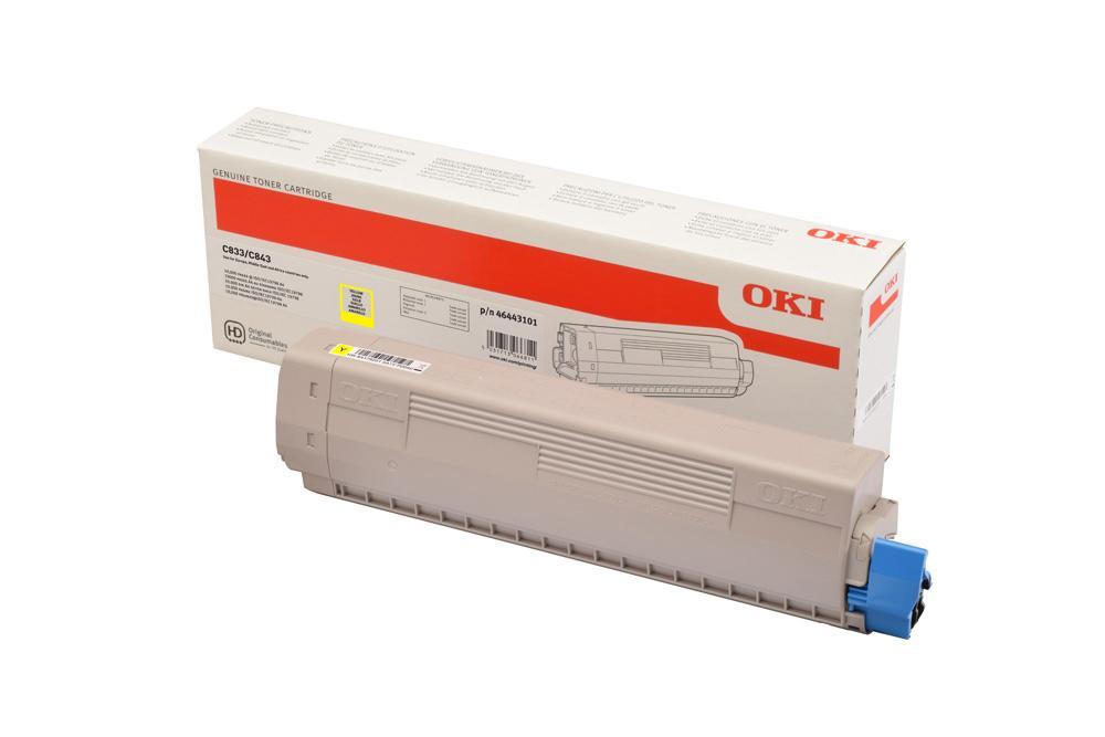 Toner a Laser C833/C843 Amarelo (10000 páginas) - OKI