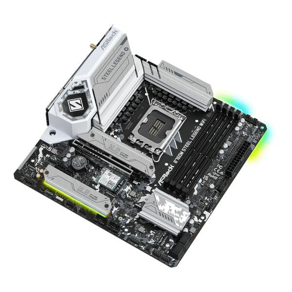Placa Mãe ASRock B760M Steel Legend WiFi Intel Wi-Fi 6 Intel B760 LGA 1700