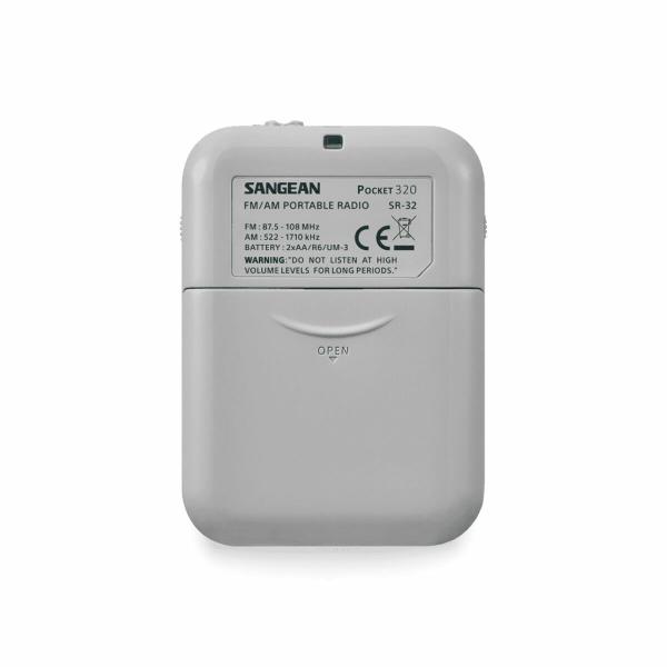 Rádio Portátil Sangean Branco AM/FM