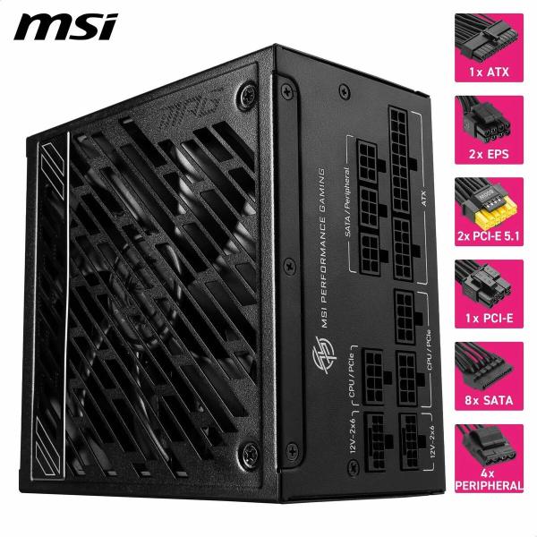 Fonte de Alimentação MSI 306-7ZPFX11-CE0 80 Plus Gold ATX